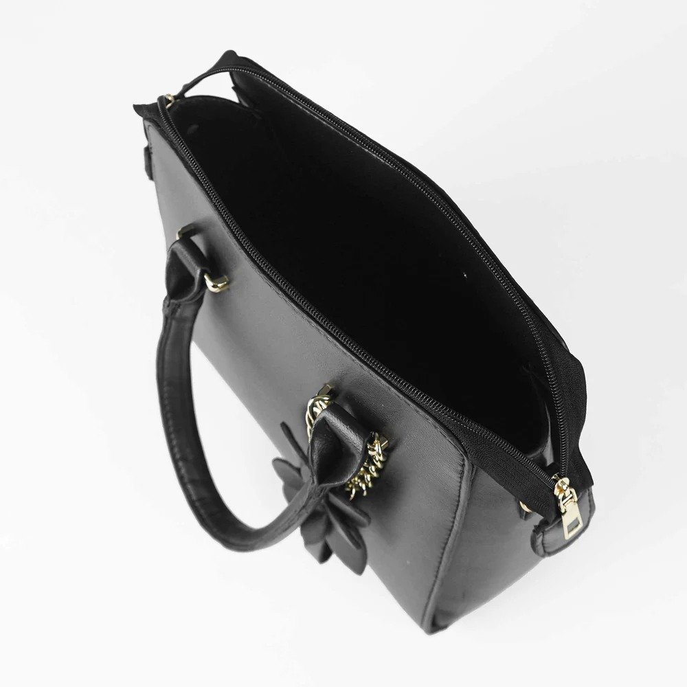 imgi_29_black2_8575e2b3-7174-42f6-bd42-f9ff2341fbac.jpg Women’s Black Floweret Shoulder Bag - Image 3