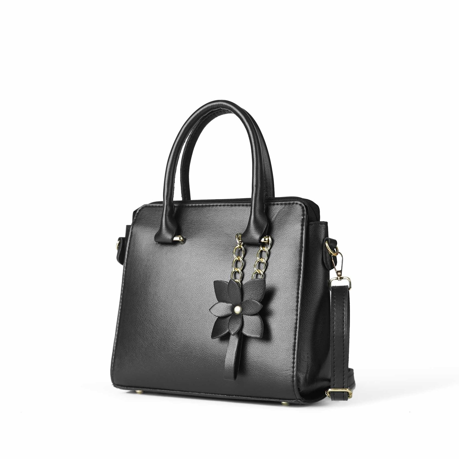 imgi_96_black3_051dbff9-614f-48c1-9b4c-b2c2ceea7ce6.jpg Women’s Black Floweret Shoulder Bag - Image 4